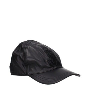 Black Leather Cap (Baseball Hat)