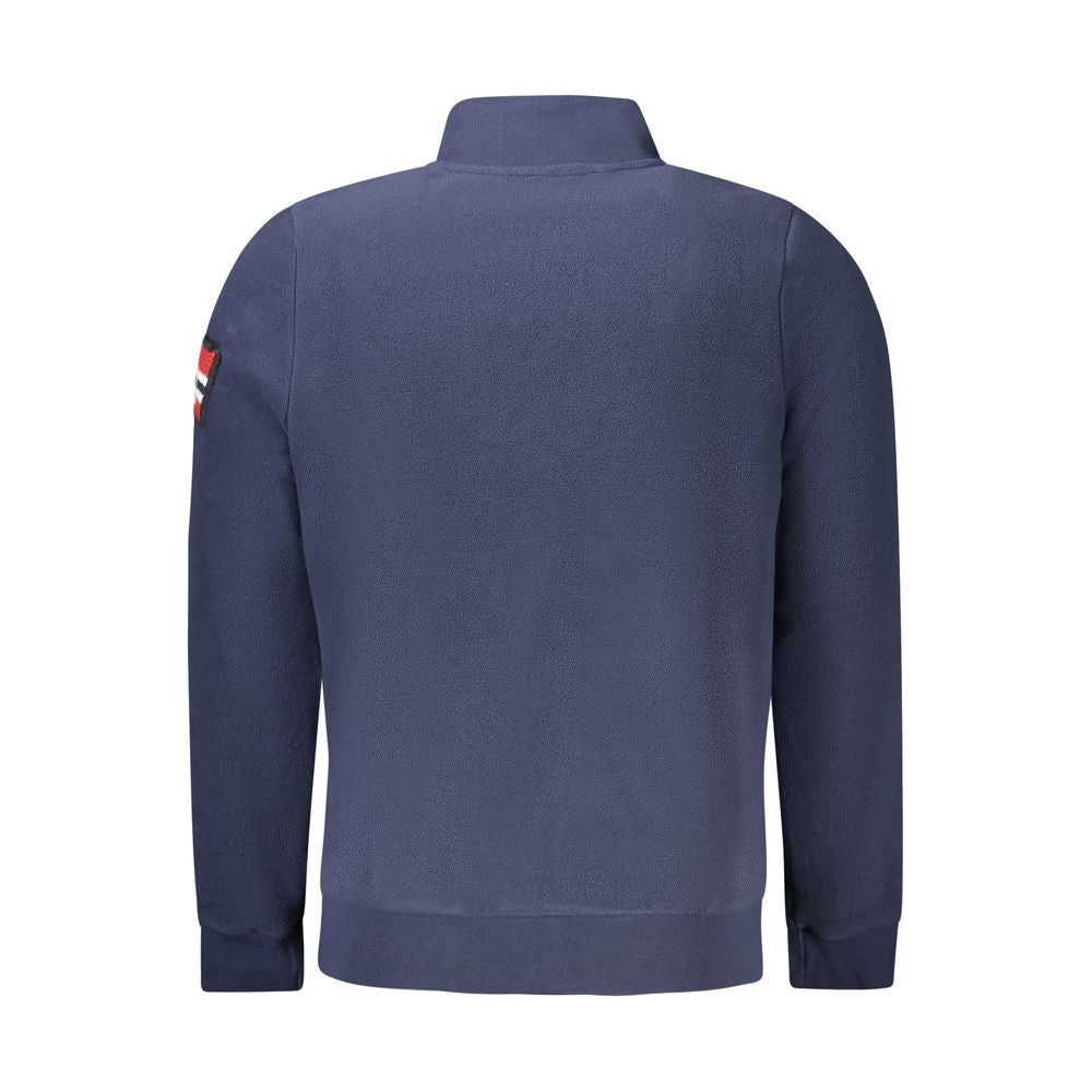 Blue Polyester Men Sweater