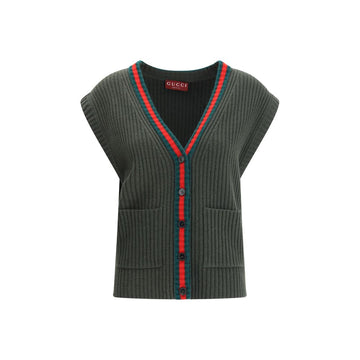 Green Wool Sleeveles Sweater