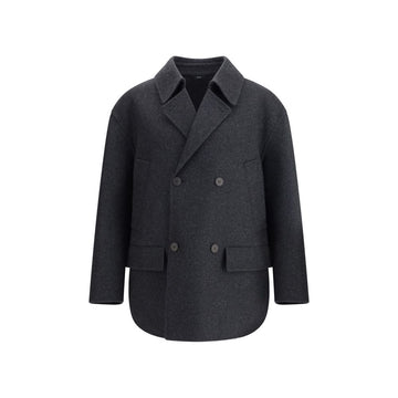 Gray Fleece Wool Coat