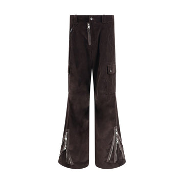 Brown Cotton Cargo Pants