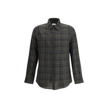 Green Cotton Pattern Shirt