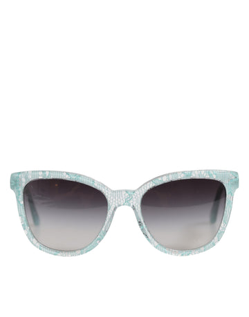DG4190 Blue Lace Acetate Rectangle Shades Sunglasses
