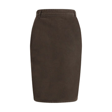 Brown Denim Skirt