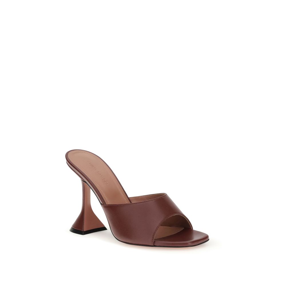 Brown Calf Leather Bos Taurus Stiletto Heel Sandals