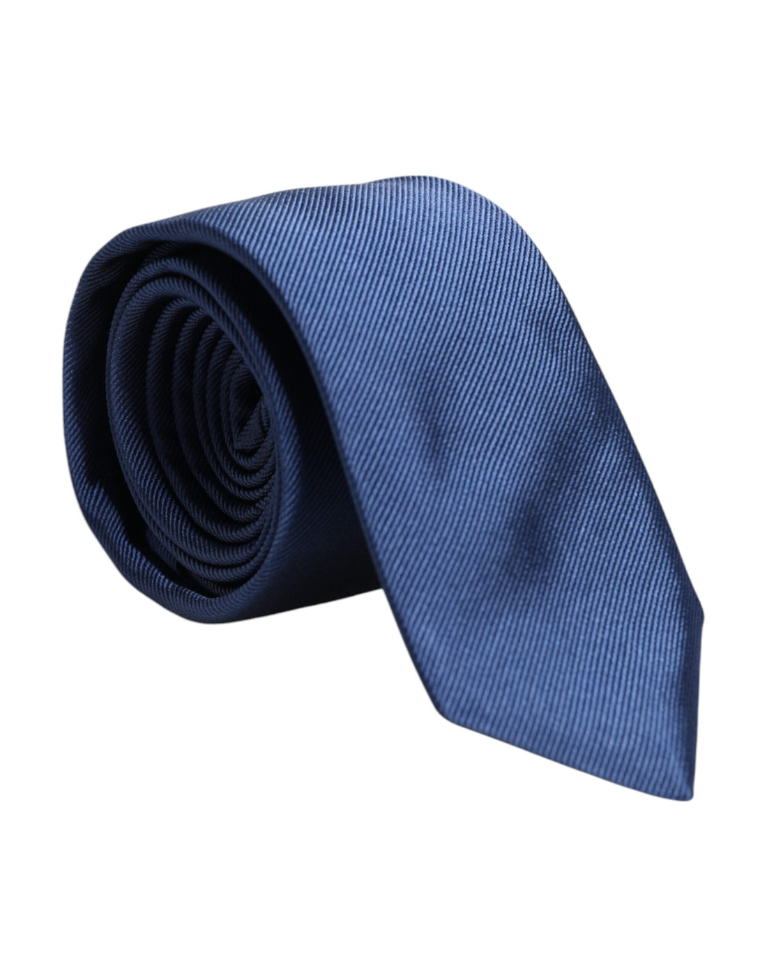 Men Blue Solid Silk Adjustable Necktie Accessory Tie