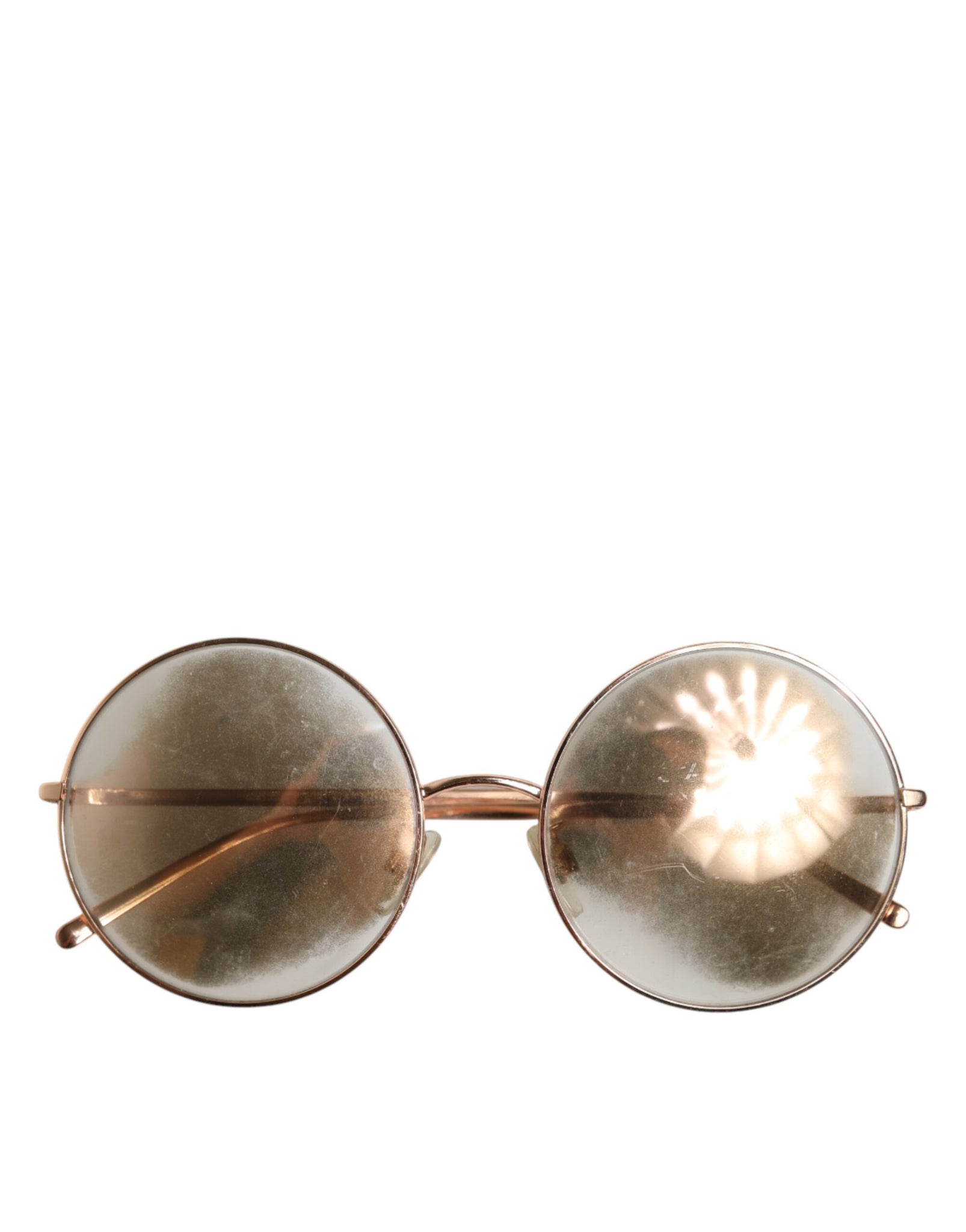 Rose Gold Plated Round Lenses Shades Eyewear Sunglasses