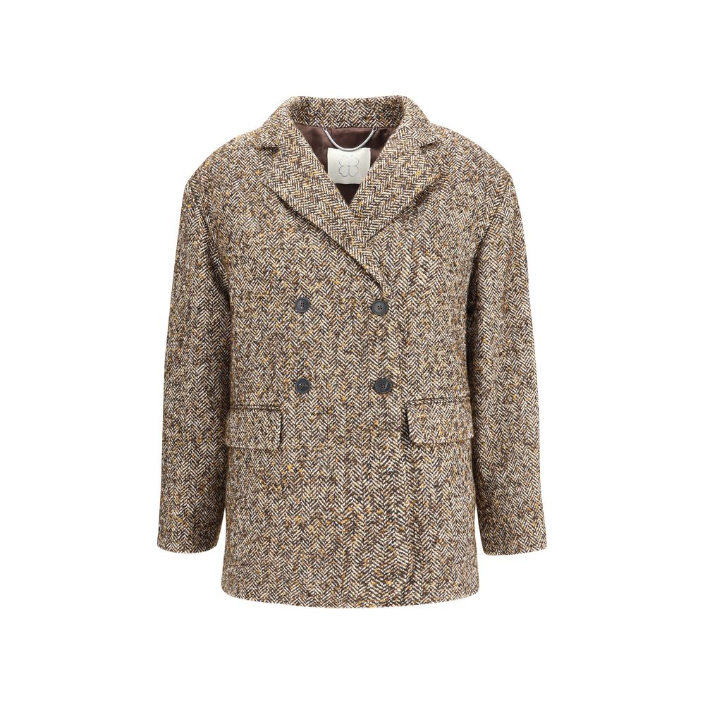 Brown Polyester Coat