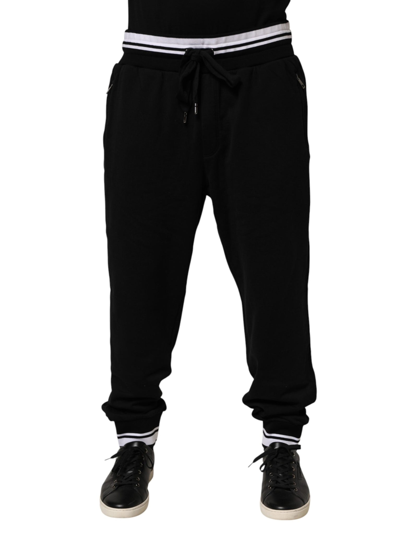 Black Cotton Sacred-Heart Men Jogger Pants