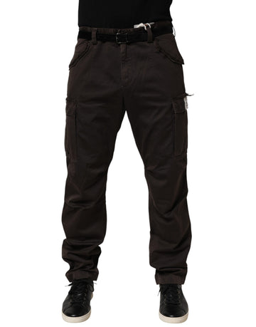 Brown Re- Edition Cotton Men Cargo Pants