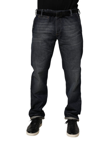 Dark Blue Washed Skinny Men Denim Trouser Jeans