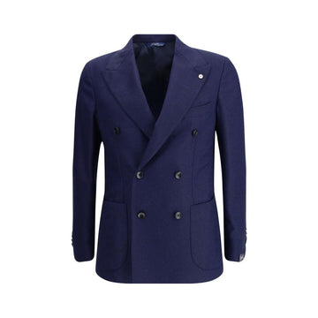 Blue Fleece Wool Coat