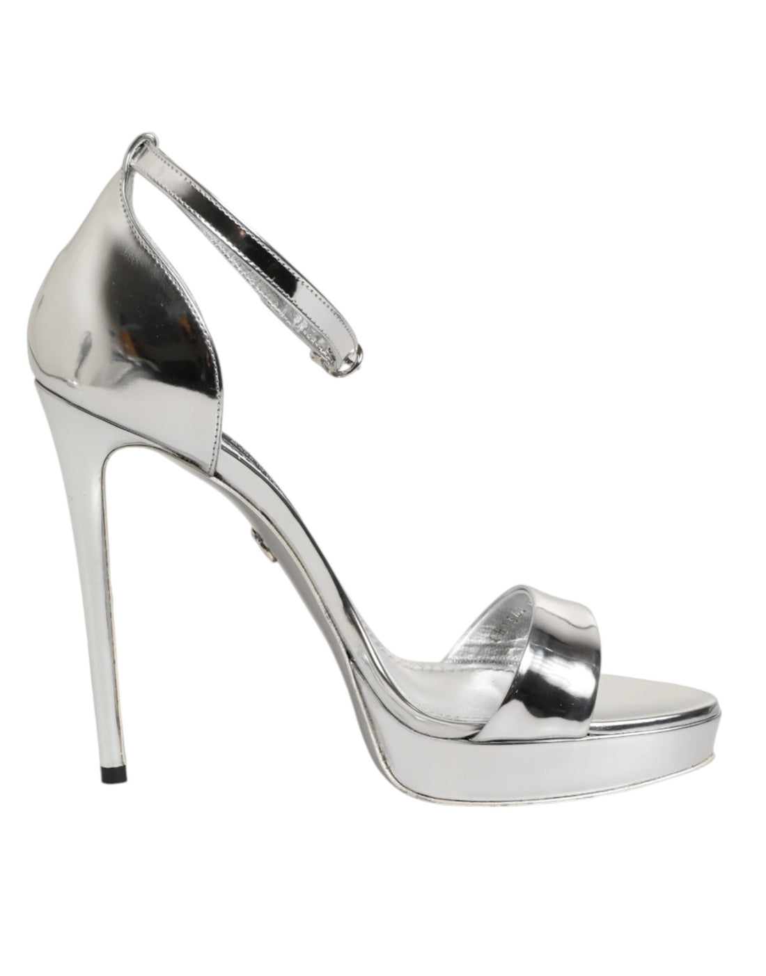 Silver Leather Platform Keira Sandals Shoes