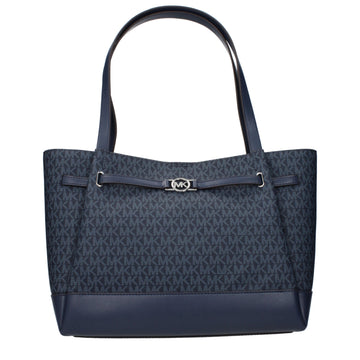 Blue Fabric Shoulder Bag