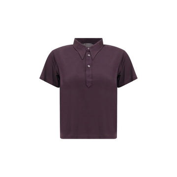 Purple Viscose Polo Shirt