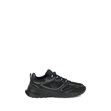 Black Calf Leather Bos Taurus Athletic Sneakers