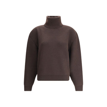 Brown Lamb Leather Sweatshirt