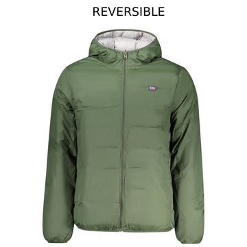Green Polyester Men's Reversible Jacket