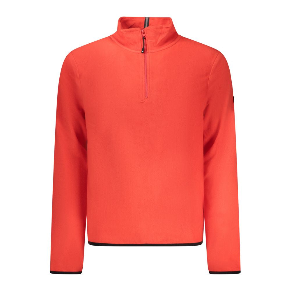 Red Polyester Men Sweater