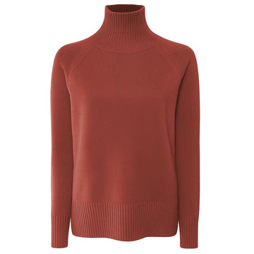 Red Cashmere Women Sweater Turtleneck