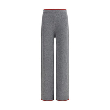 Gray Wool Casual Pants
