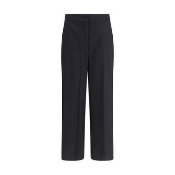 Black Fleece Wool Casual Pants