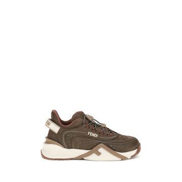 Brown Rubber Athletic Sneakers