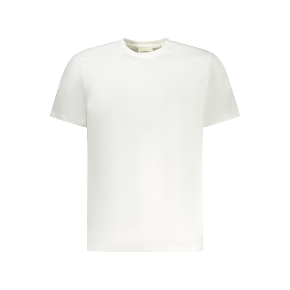 White Cotton Men T-Shirt