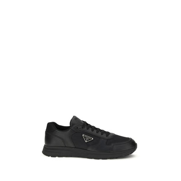 Black Recycled Polyamide Athletic Sneakers
