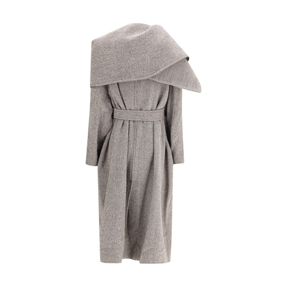 Brown Fleece Wool Coat