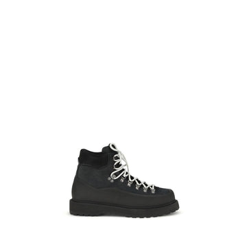 Black Calf Leather Bos Taurus Lace-Up Boots
