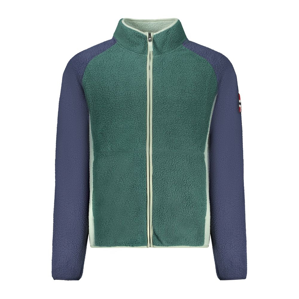 Green Polyester Men Sweater