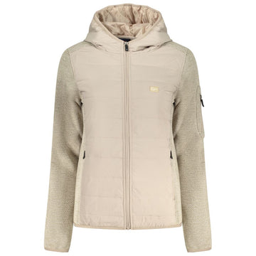 Beige Polyester Women Jacket