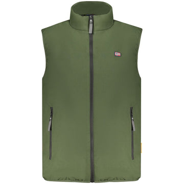 Green Polyester Men's Jacket