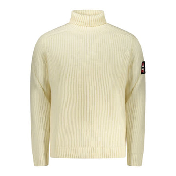 White Wool Men Sweater