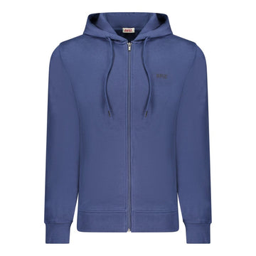 Blue Cotton Men Sweater