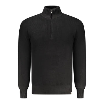 Black Nylon Men Sweater