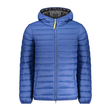 Blue Polyamide Men Jacket