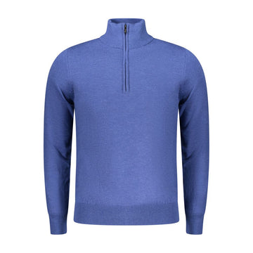 Blue Wool Men Sweater