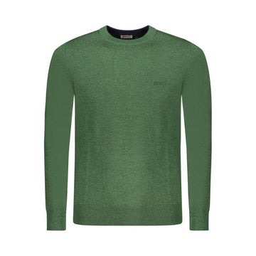 Green Wool Men Sweater