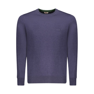 Blue Wool Men Sweater
