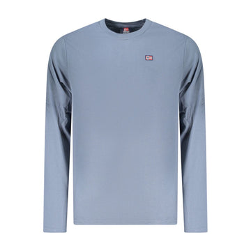 Blue Cotton Men T-Shirt