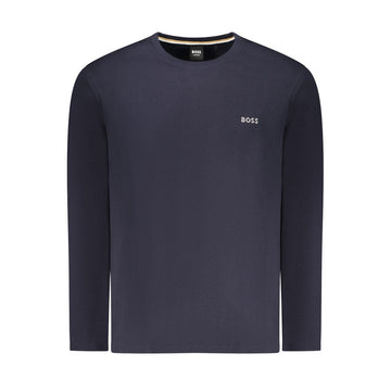 Blue Cotton Men Sweater