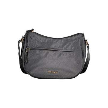 Black Polyester Women Handbag