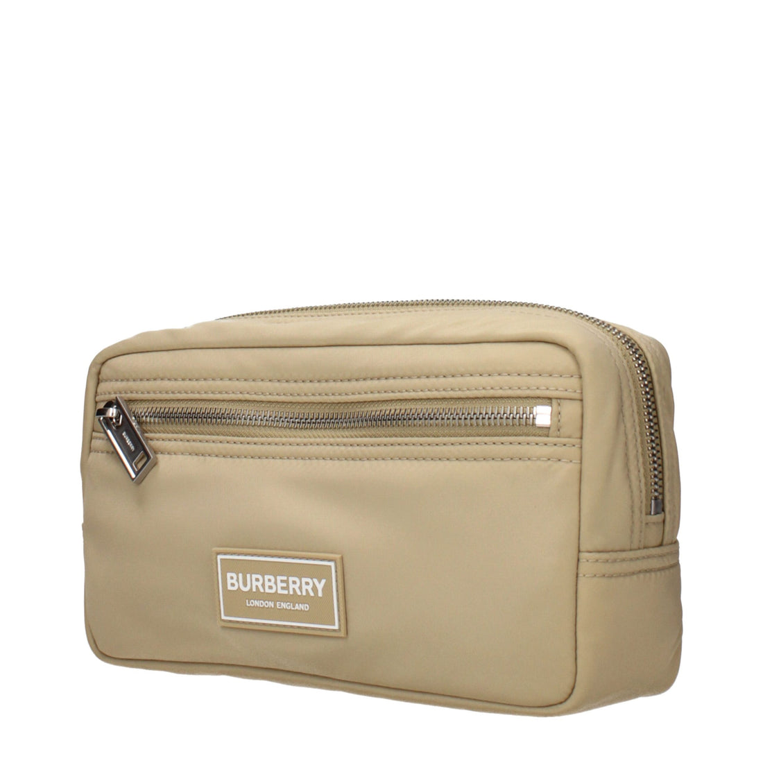 Beige Nylon Clutch Bag