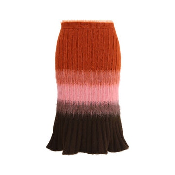 Multicolor Mohair Midi Skirt