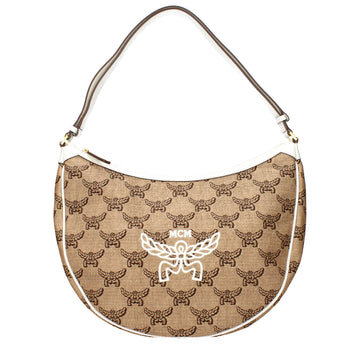 Beige Raffia Shoulder Bag