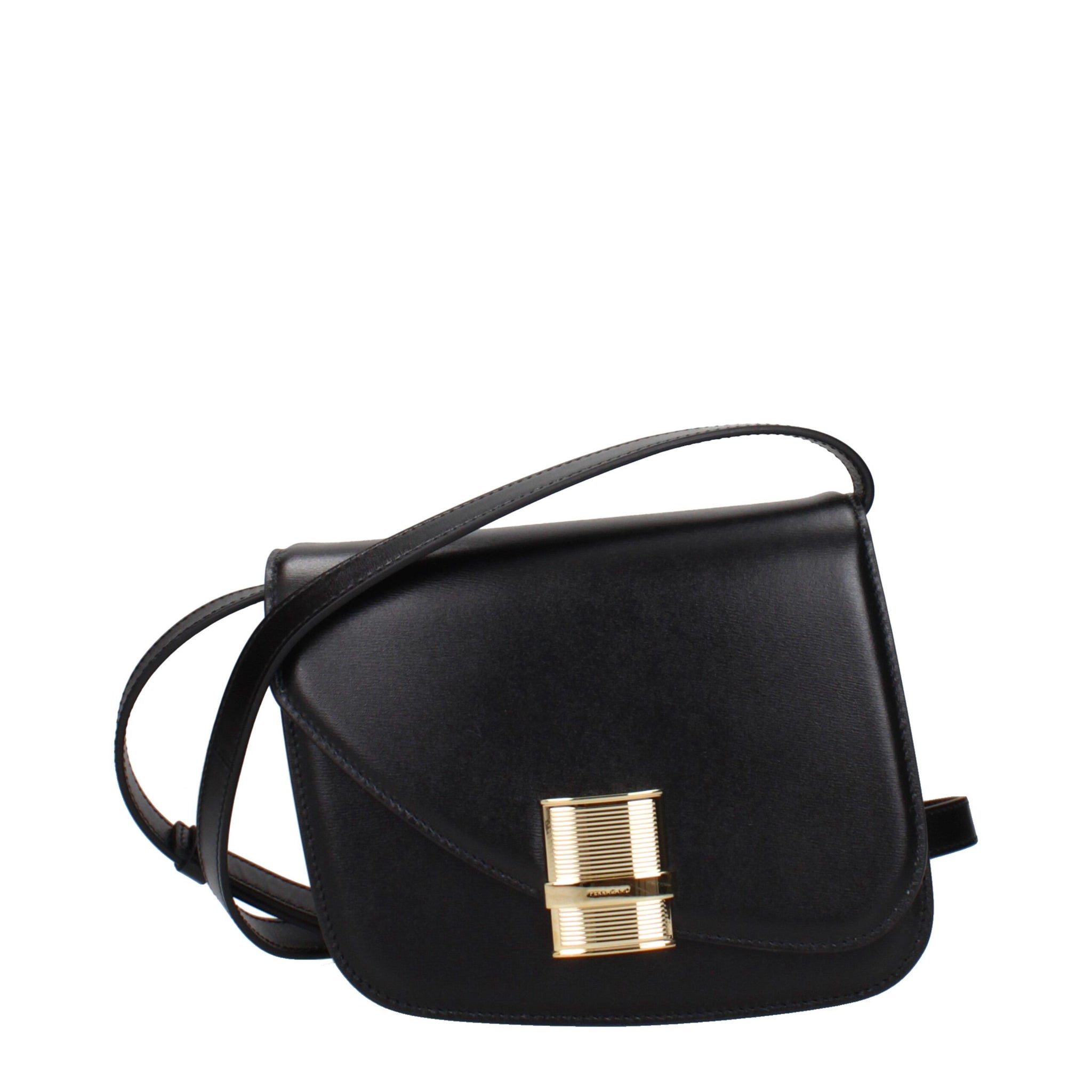 Black Leather Crossbody Bag