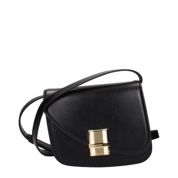 Black Leather Crossbody Bag