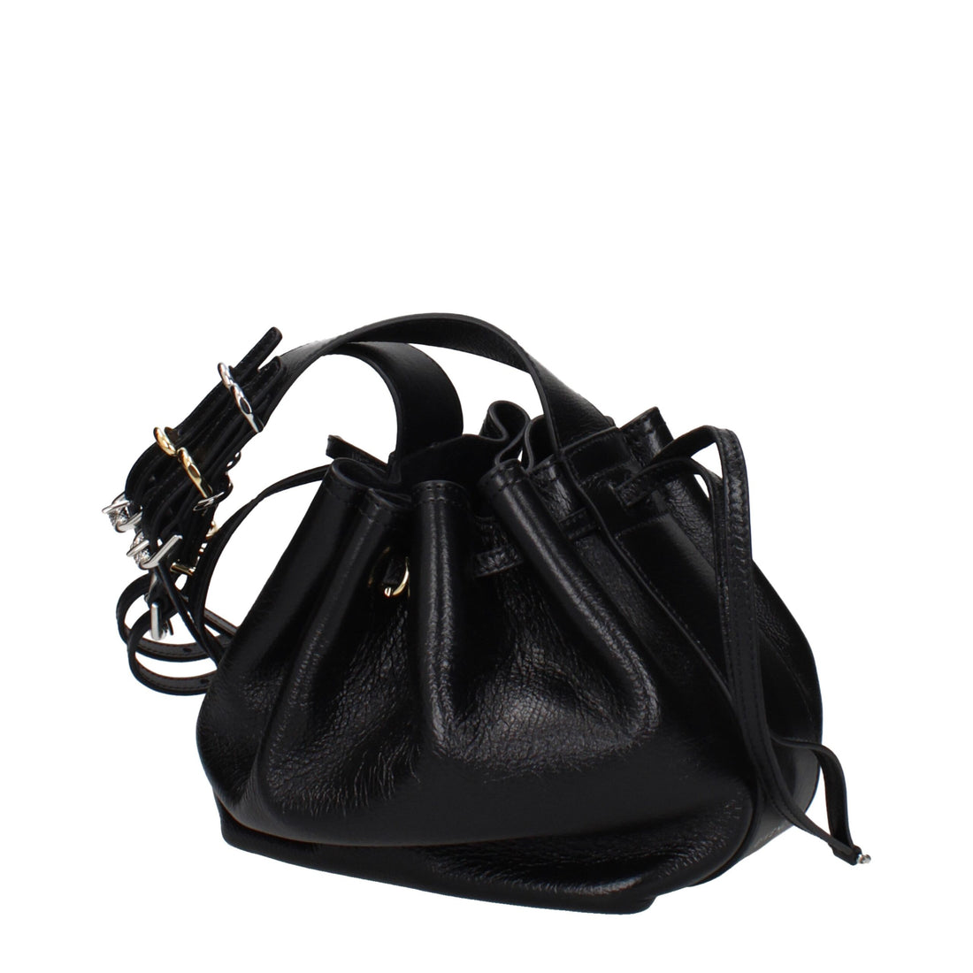 Black Leather Crossbody Bag